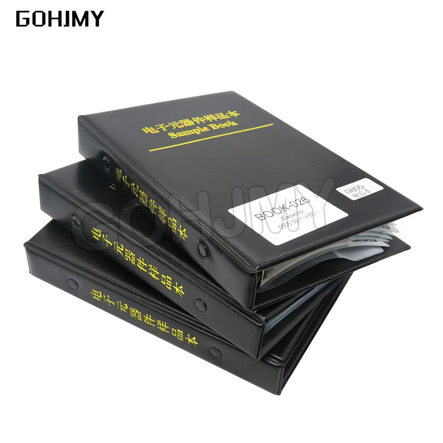 GOHJYM SMD Kondensator Sortier-Kit im Musterbuch mit verschiedenen Werten wie 10uf, 1nf, 100pf und 10nf für Bauformen 0201, 0402, 0603, 0805 und 1206 - Bild 2