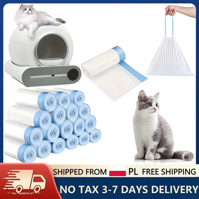 YUNMIAN Müllbeutel Set mit 270 Stück, 18 Rollen, ideal als Kotbeutel für selbstreinigende Katzentoiletten sowie für Küche und Bad, B/H: 45 x 50 cm - Bild 1