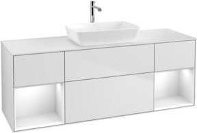 V&B Waschtischunterschrank Finion in Weiß lackiert, Breite: 160 cm, Tiefe: 50,1 cm, Höhe: 50,1 cm - Bild 1