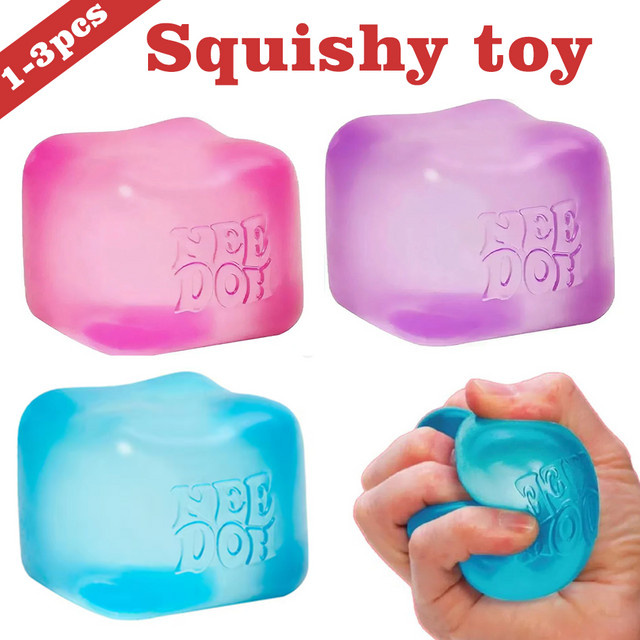 NeeDoh Eiswürfel, Dehnbares Weiches Gel-Quetschspielzeug, Anti-Stress Sensorisches Schreibtisch-Spielzeug - Bild 1