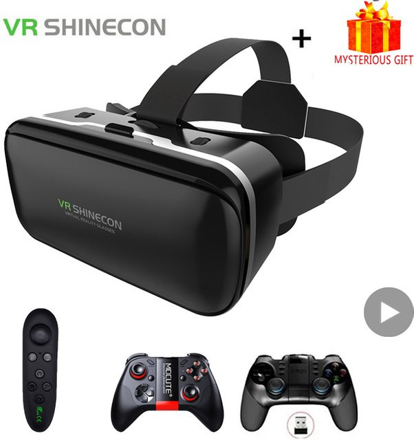 VR Shinecon 6.0 Virtual Reality Brille 3D Headset für iPhone und Android Smartphones in Schwarz - Bild 1