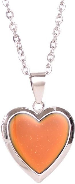 Wucifang Jewelry Halskette, Pfirsichherz-Anhänger, Kupfer, Edelstahlkette, Damen - Bild 1