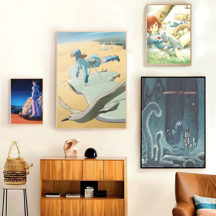 Retro Animations-Poster Nausicaa Valley Wind Wall in Mehrfarben, Papierposter für deine Raumdekoration, B/H: 20,0 x 20,0 cm - Bild 2