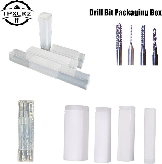 HUXUAN Teleskop-Verpackungsbox aus Kunststoff für Bohrer und Fräser, transparent - Bild 1