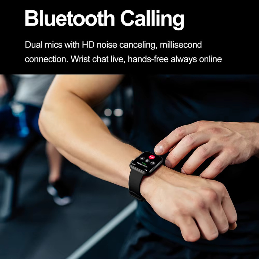 CRTORRS Smartwatch in Schwarz mit über 100 Sportmodi, Gesundheitsmonitor und Bluetooth-Anruffunktion, wasserdicht, kompatibel mit Android - Bild 5