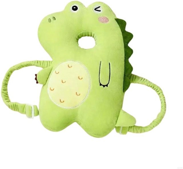 Cartoon Baby Kopfschutz Rucksack für Kinder und Kleinkinder aus Baumwolle, atmungsaktiv, beige - Bild 1