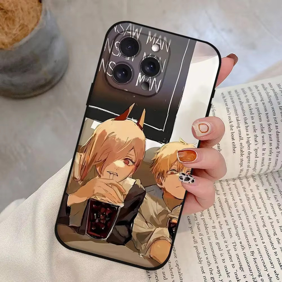 Anime Chainsaw Man Handyhülle aus schwarzem Silikon für Apple iPhone Modelle - Bild 4