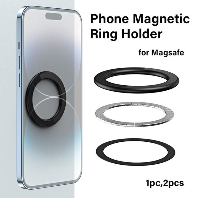 Magnetischer Handy-Ringhalter für MagSafe als Magnetständer und Metallhalterung für dein iPhone, Farbe: Orange - Bild 1