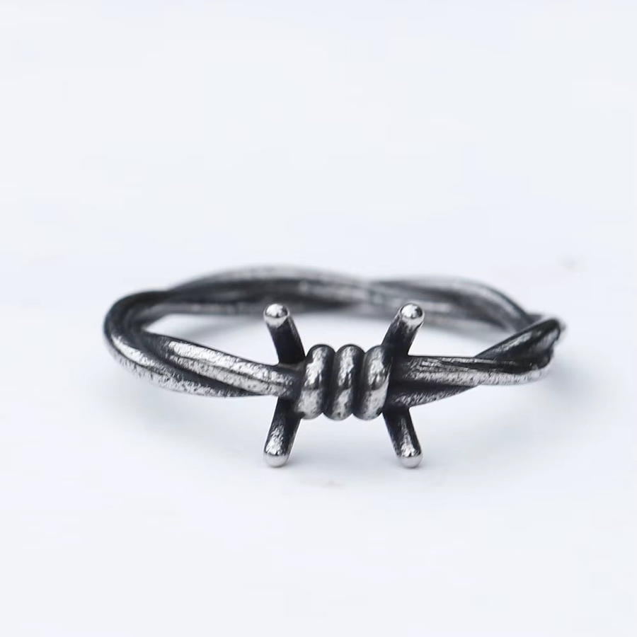 Ring Edelstahl, Vintage, Silber, Unisex - Bild 2