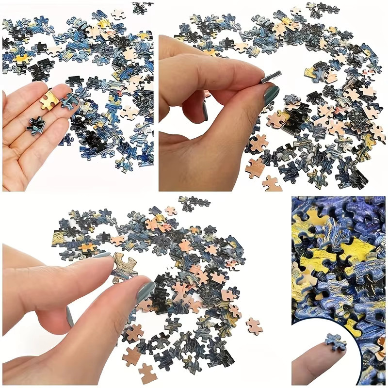 MaxRenard Mini-Puzzles Van-Gogh-Gemälde, 8-teiliges Set, 1200 Teile - Bild 2