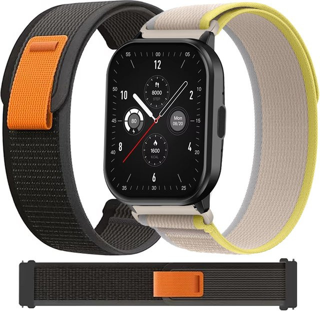 Zeblaze Uhrenarmband Trail Loop, 22 mm, Nylon, Schwarz, Unisex - Bild 1
