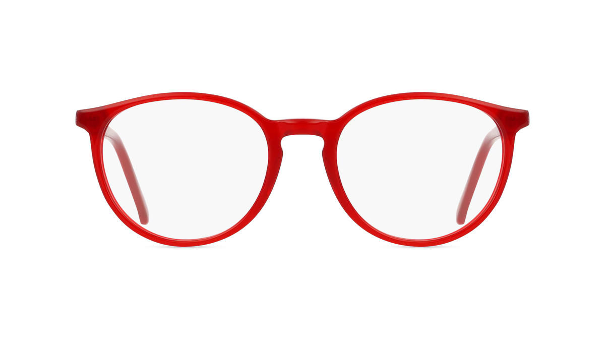 Fielmann JIL 005 RN RILEY Korrektionsbrille, Vollrand, Panto, Acetat, Unisex, rot transparent - Bild 1