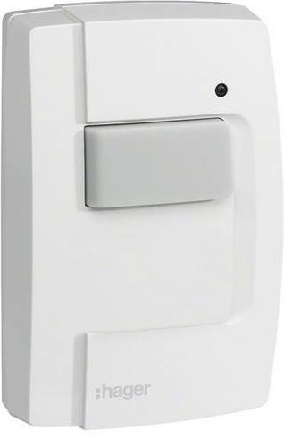 Hager TRE301 Tastsensor Scene Controller in Weiß mit Dimmfunktion und Timer, IP55 Aufputz-Touch-Sensor aus Kunststoff - Bild 1