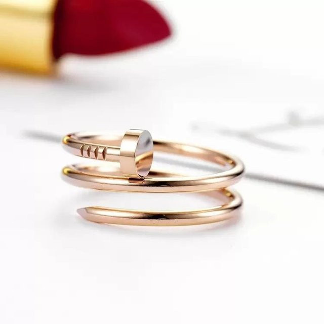 xly1818 Ring Edelstahl, Roségold, Unisex - Bild 1