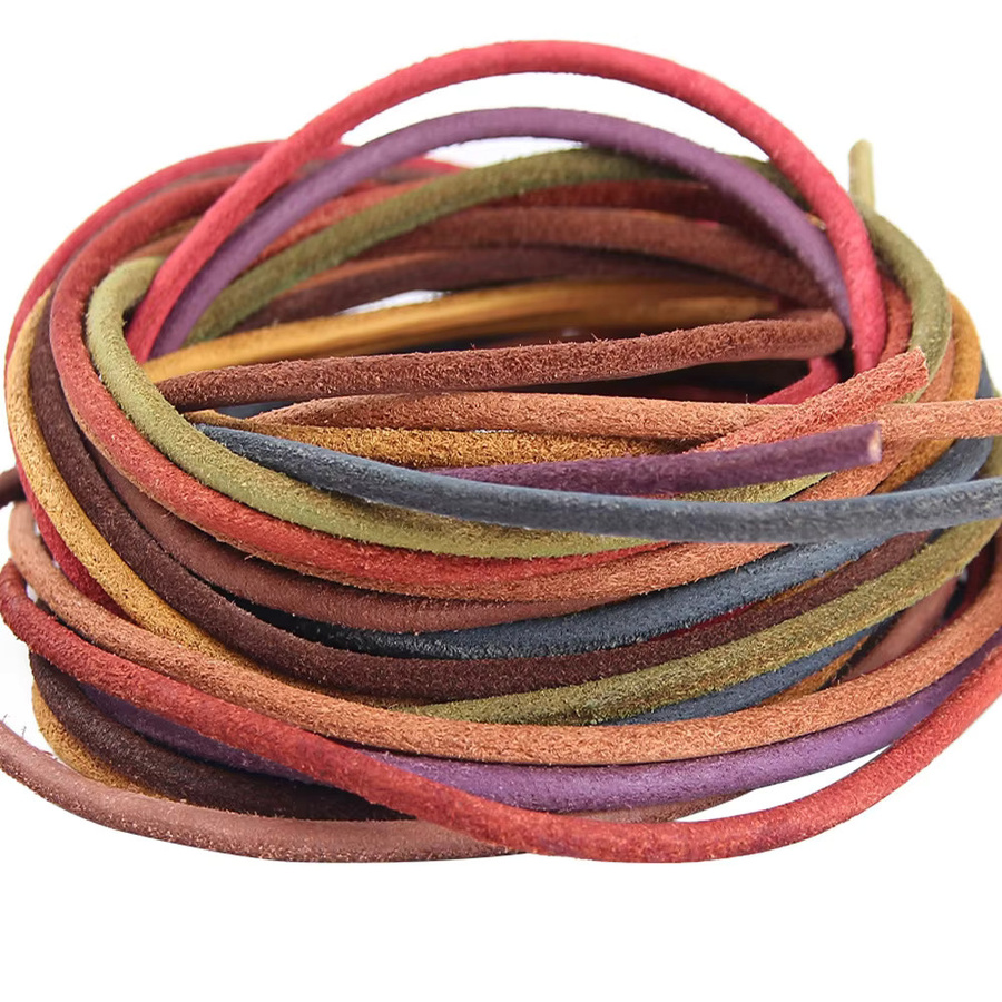 Armbandschnur Rindsleder, bunt, 2 Meter, 3 mm, Unisex - Bild 2