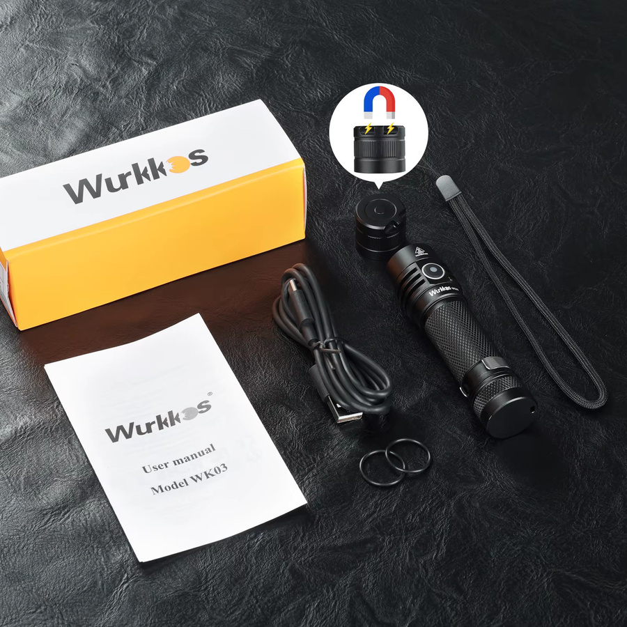 Wurkkos WK03 EDC Taschenlampe mit 1800 lm LED, wiederaufladbar, IP68 wasserdicht - Bild 6