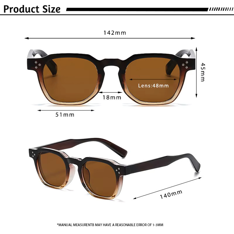 CATERSIDE Sonnenbrille, quadratisch, Vollrand, Kunststoff, braun, Unisex - Bild 4