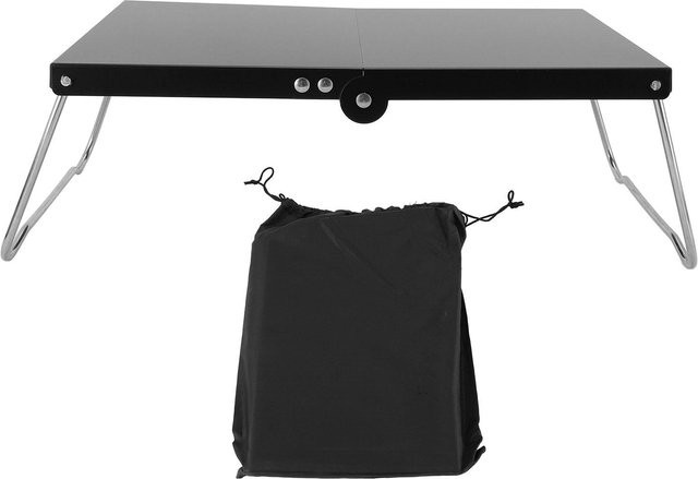 Klappbarer Campingtisch aus Edelstahl von TOMTOP JMS in Grau, tragbarer Mini-Strandtisch und Beistelltisch für den Außenbereich - Bild 1