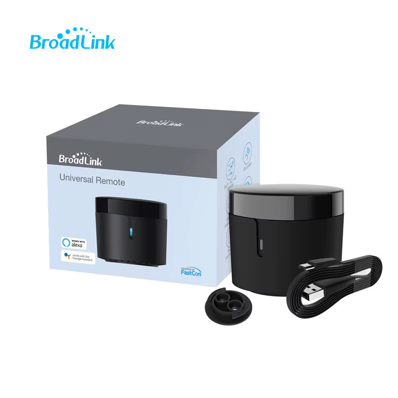 Broadlink RM4 MINI IR-Fernbedienung und HTS2 Temperatur- und Feuchtigkeitssensor Set in Schwarz für Klimaanlage, TV und Set-Top-Box, kompatibel mit Alexa - Bild 2