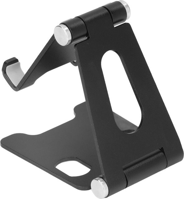 DIYelecs Handyhalterung aus Metall, tragbar und faltbar mit 360 Grad Drehung, Desktop Tablet Ständer in Schwarz - Bild 1