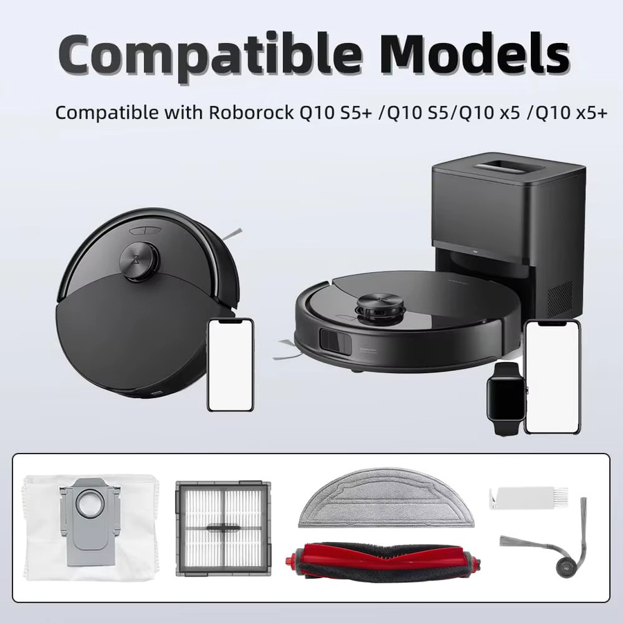 18-teiliges Zubehör-Set für Roborock Q10 S5+, Q10 S5, Q10 x5 und Q10 x5+ Roboterstaubsauger - Bild 2