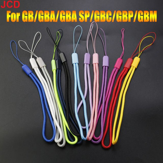 10 Stück JCD Handgelenk-Lanyard-Kordel in Blau im Retro-Design für GBA SP GB GBC GBM GBP PSP als DIY geflochtene Griffkordel - Bild 1