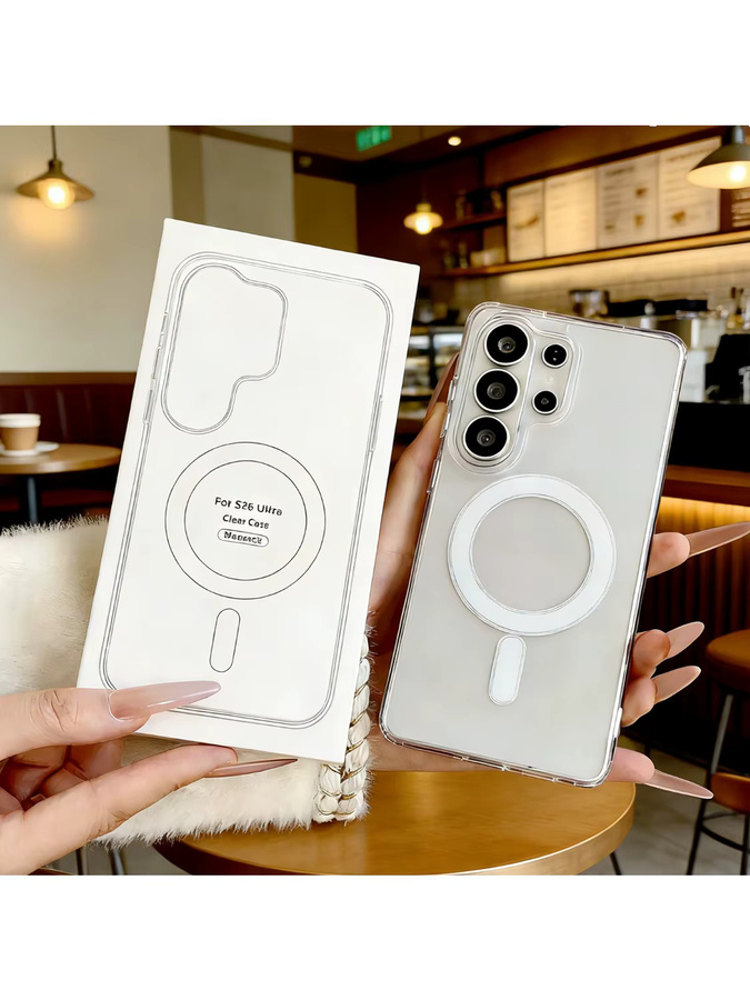 MagSafe Magnetische Transparente Hülle für Samsung Galaxy S26 S25 S24 S23 S22 S21 Plus Ultra sowie A57 A36 A26 A16 Stoßfeste Schutzhülle - Bild 3