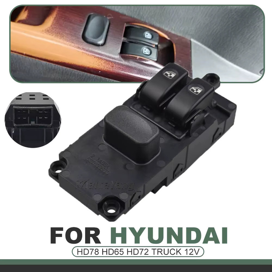 Malcayang Fenster-Netzschalter Schwarz für Hyundai HD35 HD45 HD65 HD72 HD75 HD78 LKW 93691-5H300 936915L000 - Bild 3