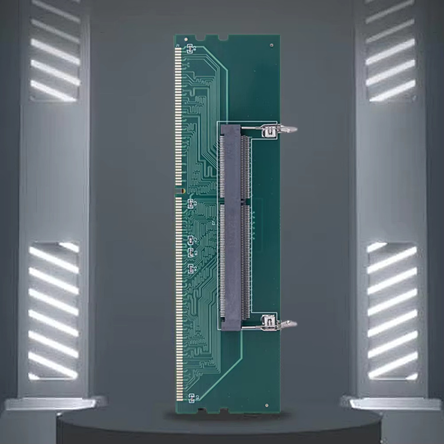 ALLOET RAM-Adapter für DDR3 DDR4 DDR5 SO-DIMM zu PC DIMM Laptop-zu-Desktop Verbindungskarte in Grün - Bild 2
