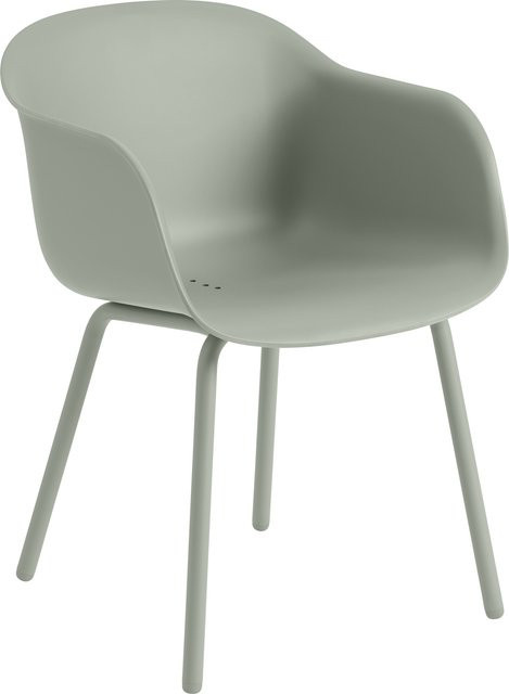 Muuto Fiber Outdoor Armlehnstuhl in Grün matt - Bild 1