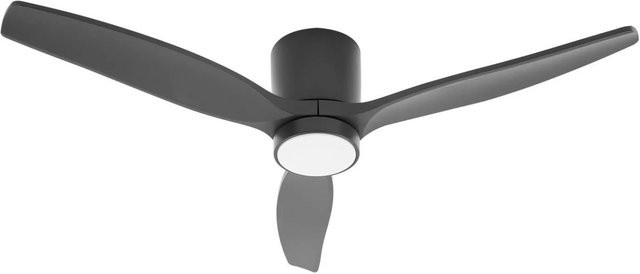 Lucande LED Deckenventilator Sorin mit Lampe und Fernbedienung, Schwarz, Metall, Modern - Bild 1