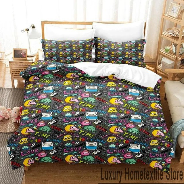 Bettwäsche Set Adventure Time Finn und Jake von Binchi Outdoor Product, mehrfarbig, B/H: 135 x 200 cm - Bild 1
