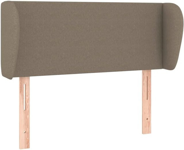 vidaXL Kopfteil mit Ohren in Taupe/Beige aus Stoff, B/T/H: 103 x 23 x 78/88 cm - Bild 1