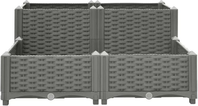 vidaXL Hochbeet aus Polypropylen B/T/H: 80 x 80 x 38 cm - Bild 1