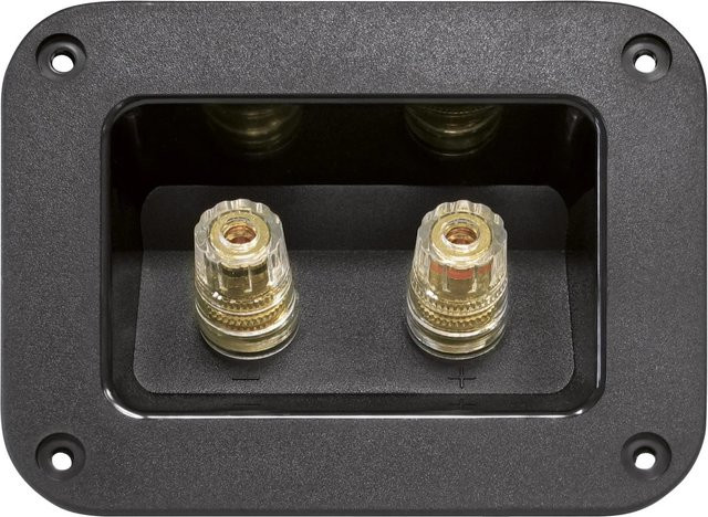 Dynavox Lautsprecher Anschluss Terminal mit Bananenbuchsen in Rot, Schwarz und Transparent - Bild 1