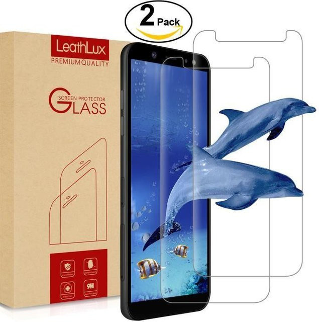 IVENCASE Displayschutzfolie aus gehärtetem Glas für Samsung Galaxy A6 2018, transparent, ultradünn 0,26 mm - Bild 1