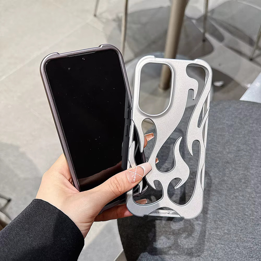Schutzhülle mit 3D Matte Flamme Muster für Samsung Galaxy S25 Ultra S24 S23 A56 A55 A36 A26 A16 in Purple - Bild 3