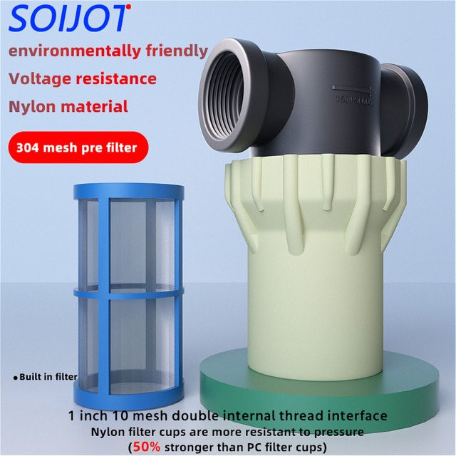 SOIJOT Edelstahl Vorfilter aus 304 Edelstahl mit 1 Zoll Innengewinde für Wasserrohre - Bild 1