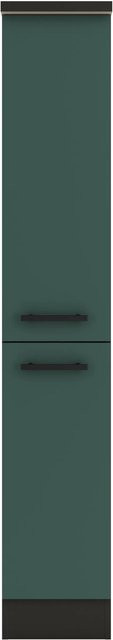 OPTIFIT Verona405 Küchen-Apothekerschrank in Steingrün mit modernem Design und melaminbeschichteter Oberfläche, Breite: 30 cm - Bild 1
