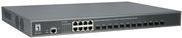 LevelOne GTL-2091 Managed L3 Switch in Schwarz mit 12 x 10 Gigabit SFP+ und 8 x 10/100/1000 Ethernet-Ports, Desktop oder Rack-montierbar - Bild 1