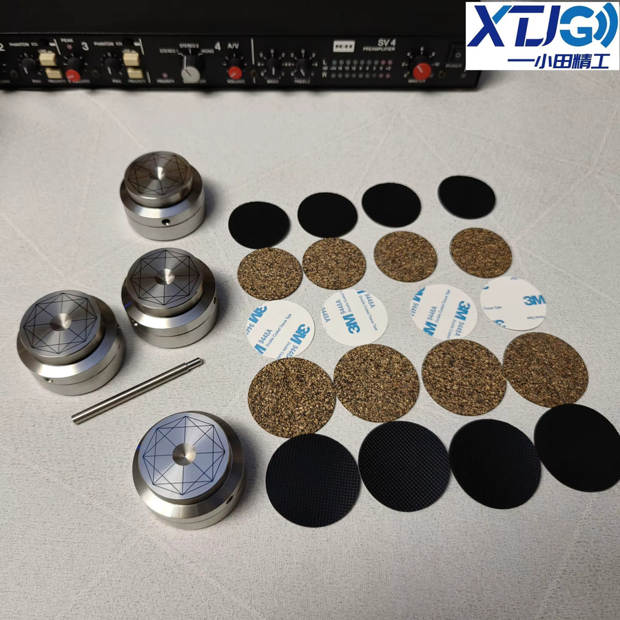 CHANGELIN Anti-Vibrations-Fußpads für HiFi-Audio-Lautsprecher und Verstärker in Silber - Bild 4