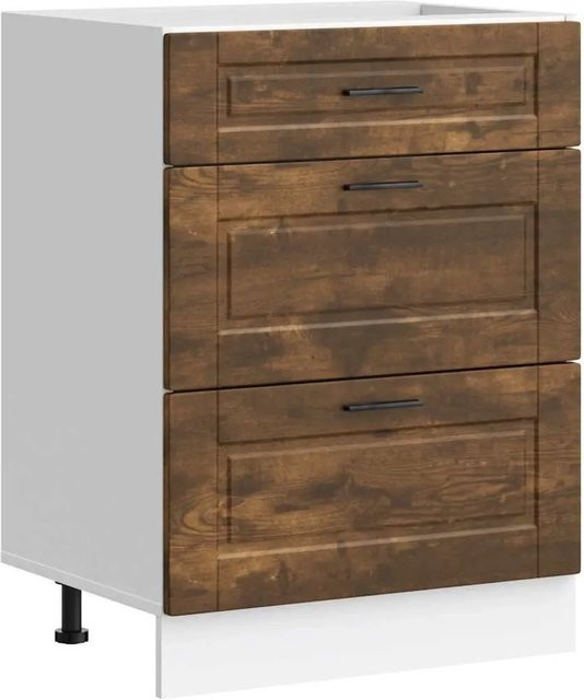 Küchenunterschrank DELUKE SAMU in Räuchereiche mit Schublade, B/T/H: 60 x 46 x 81,5 cm - Bild 1