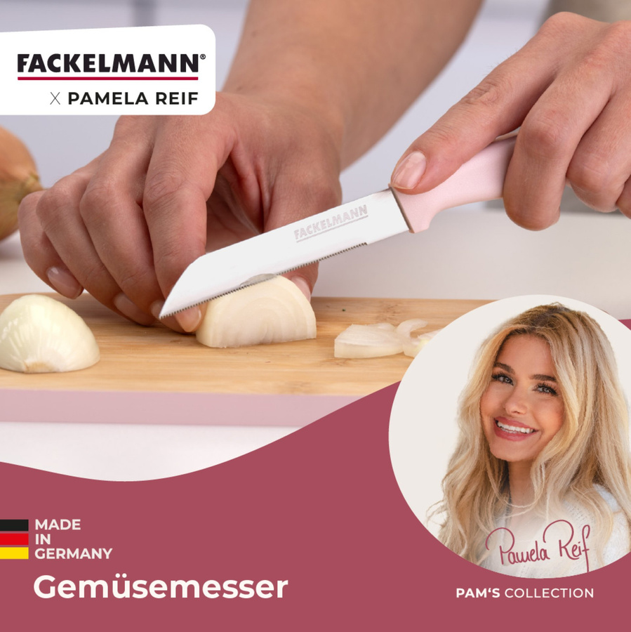 Fackelmann Pamela Reif Gemüsemesser, pink, Klingenlänge: 12 cm - Bild 2