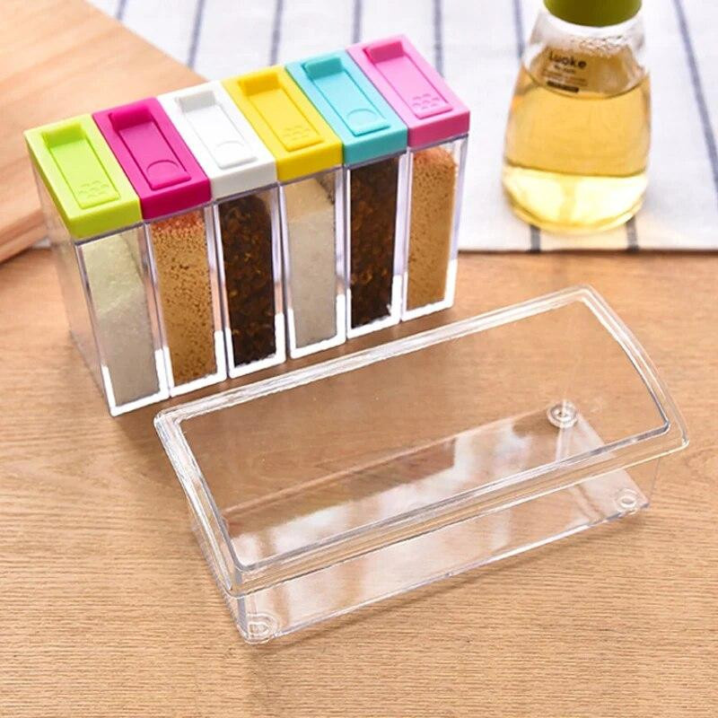 LChome Transparentes Gewürzglas-Set mit bunten Deckeln für Salz und Pfeffer - Bild 2