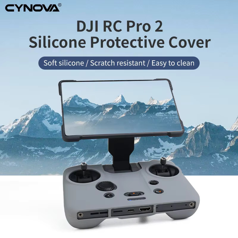 Silikonhülle und Displayschutzfolie für DJI RC PRO 2 und DJI MAVIC 4 PRO Controller in Grau - Bild 2