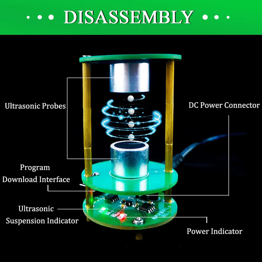 UICPAL DIY Ultraschall Levitation Kit zur akustischen Federung mit Stehwelle Steuerung in Grün - Bild 3