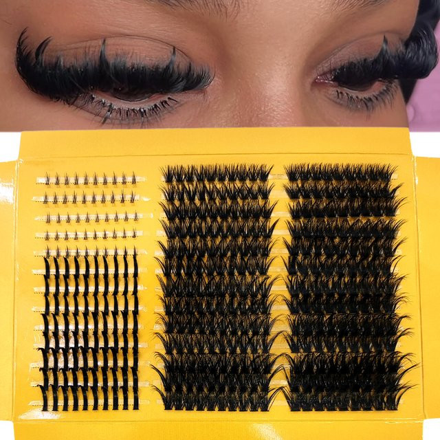 AMSDCN Wimpernset mit Wimpernzange und unteren Wimpern, Unisex - Bild 1