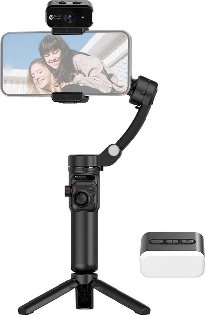 TOKQI M02 AI Kit Handheld 3-Achsen-Gimbal-Stabilisator für Smartphones in Schwarz mit KI-Tracking und Gestensteuerung - Bild 1