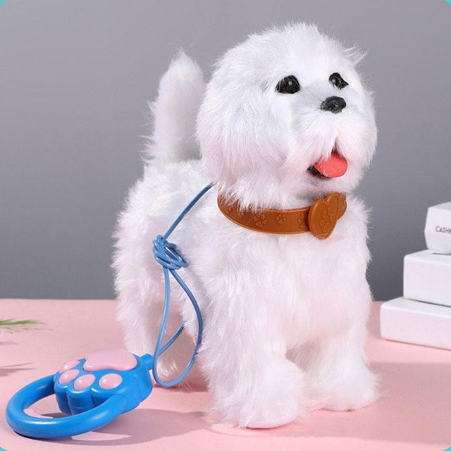 Elektrisches Plüsch-Hundespielzeug mit Leine, ab 0 Jahre - Bild 1