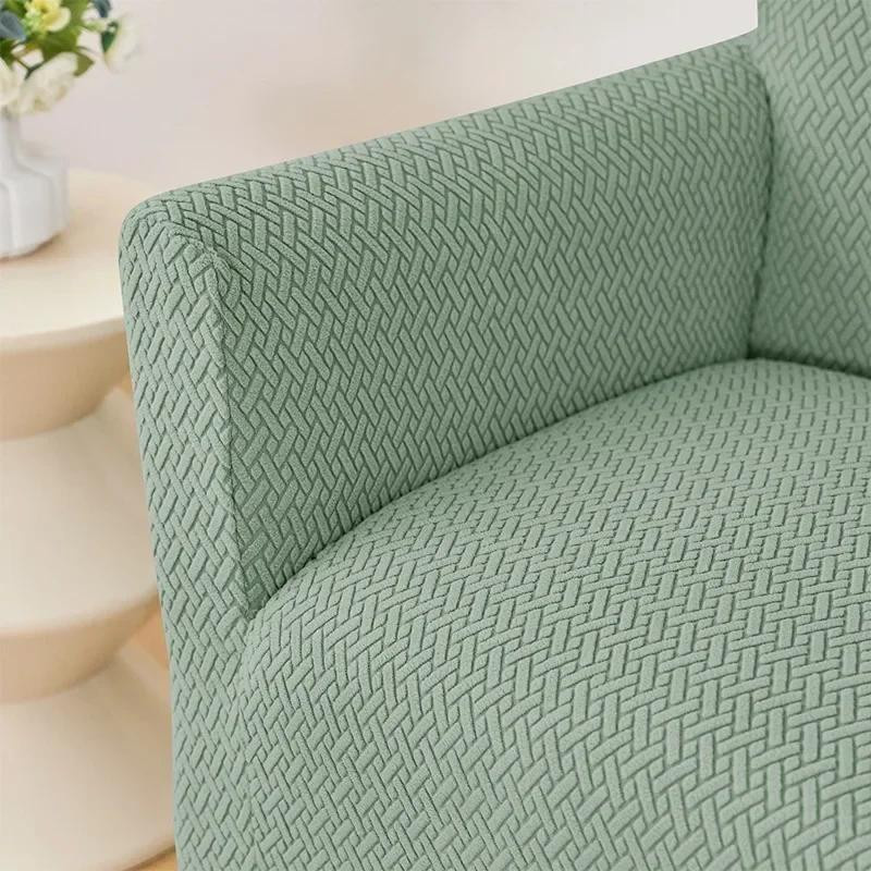 Elastischer Jacquard Ohrensesselbezug aus Stretch-Spandex für Einzelsofas und Sessel - Bild 1